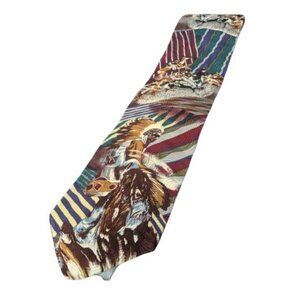 Wild West Weekender Men's Necktie Tie All Silk Made in USA 58 x 3.75 inches